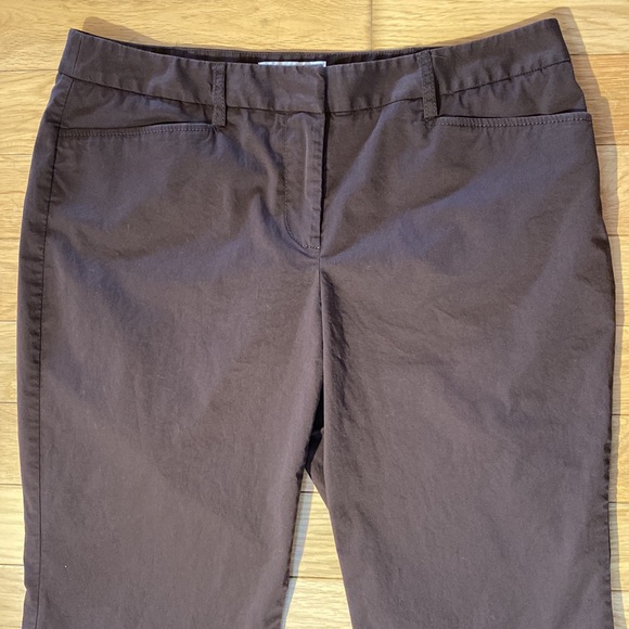 Michael Kors Gramercy Fit Wide Leg Dress pants in brown size 12 - Picture 2 of 13